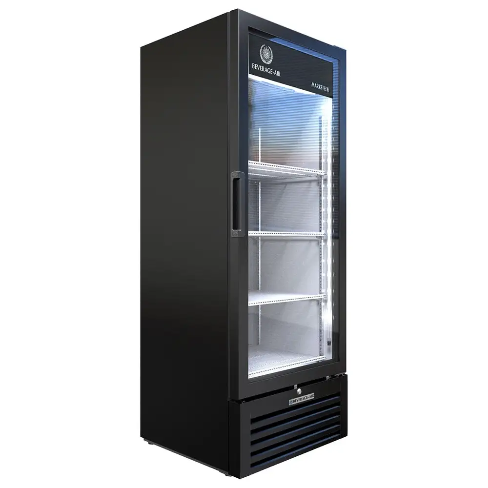 Beverage-Air MT12-1B 24 7/8" Marketeer® One Section Glass Door Merchandiser - (1) Right Hinge Door, Black, 115v