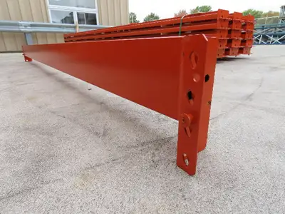 Interlake 108"x 5" Teardrop Pallet Racking Rack Step Beam Crossmember 6150Lb