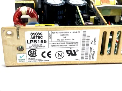 LPS155 | Astec  Power Supply 100-127/200-250VAC 4.2/2.2A Or 220-300VDC 1.6A - Used