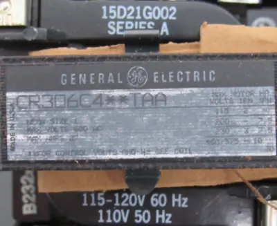 NEW GENERAL ELECTRIC CR306C4 MOTOR STARTER SIZE 1 CR306C4**TAA