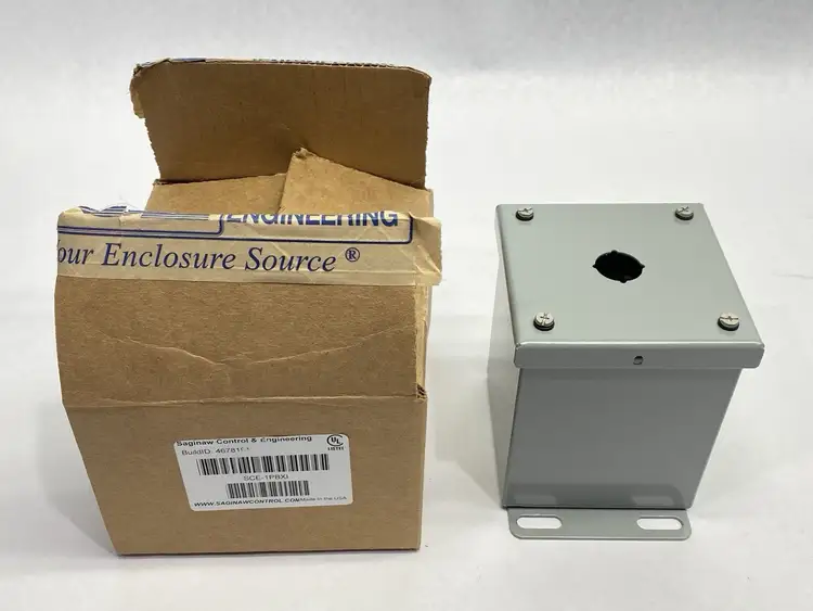 Used SAGINAW CONTROL & ENGINEERING PUSHBUTTON ENCLOSURE 4" X 4" Electrical Boxes | Maverick Industrial Sales #1119670