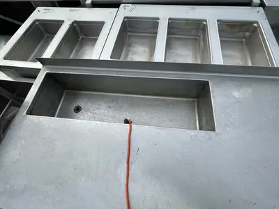 Used Falcon Restaurant Supply Used 83" Stainless Steel Table with Well and Drain - SS274 Food Prep Tables Illinois US | Falcon Restaurant Supply #1375856