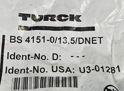TURCK BS 4151-0/13.5/DNET Connector Module Loc5E-18
