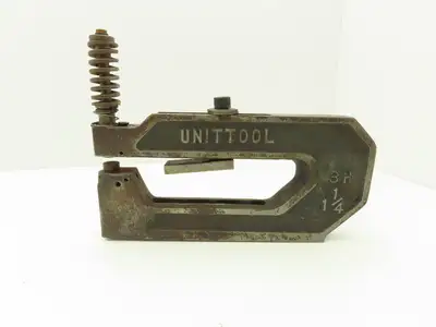 Unipunch 8H 1-1/4 Press Brake Punch C Frame 1/4" Circle 8" Throat 1-1/4" W
