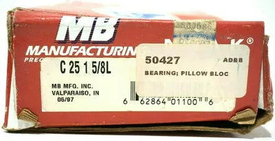 NEW MB MANUFACTURING C 25 1 5/8L PILLOW BLOCK BEARING C25158L