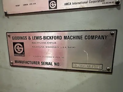 USED GIDDINGS & LEWIS WINSLOWMATIC HR