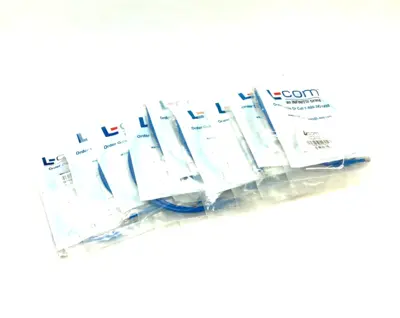 NEW L-COM ETHERNET PATCH CABLE CAT5E BLUE