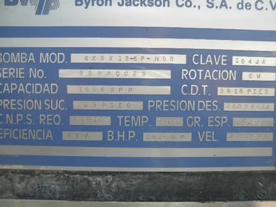 NEW BYRON JACKSON 6X8X13-6 P-HDB