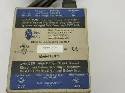 Static Clean TSN70 Static Neutralizing Power Unit 115-230VAC 0.5/0.25A