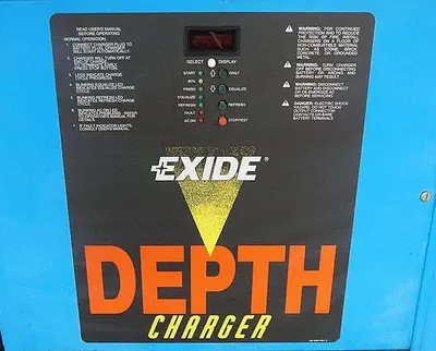 USED EXIDE D3L-24-8501, TYPE LA 48 VOLT DEPTHCHARGER BATTERY CHARGER