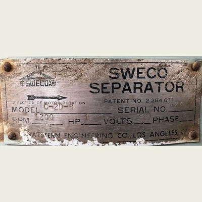 Sweco 48 in Vibratory Separator