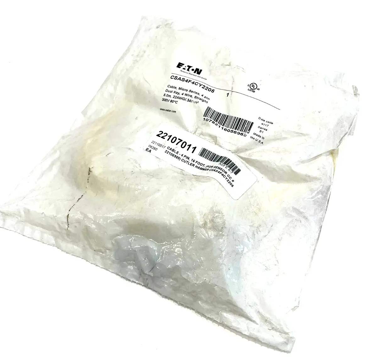 NEW EATON CSAS4F4CY2205 CABLE MICRO SERIES 4 PIN