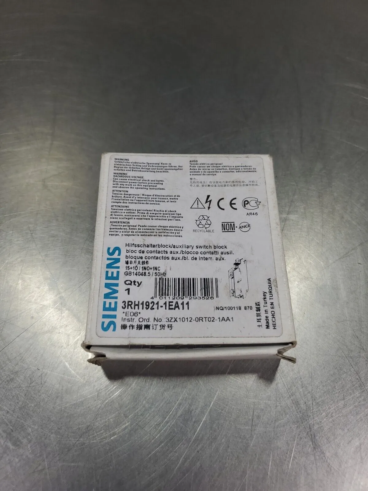 SIEMENS 3RH1921-1EA11 Contactor Module. 4-B-1