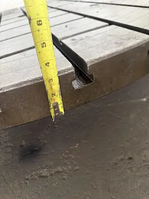 60" T-SLOTTED ROUND RISER PLATE. STOCK #0430526