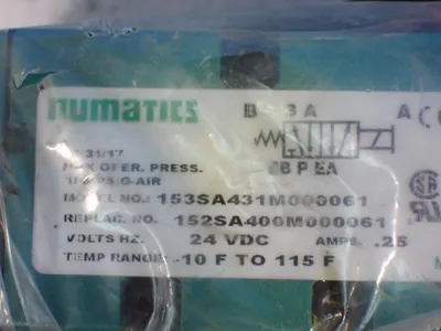 Used NUMATICS 153SA431M000061 Pumps Ohio US | HGR 24 #1128412