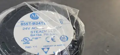 Allen Bradley 855T-B24TL7 Ser C Clear Steady LED Stack Light (BIN731)
