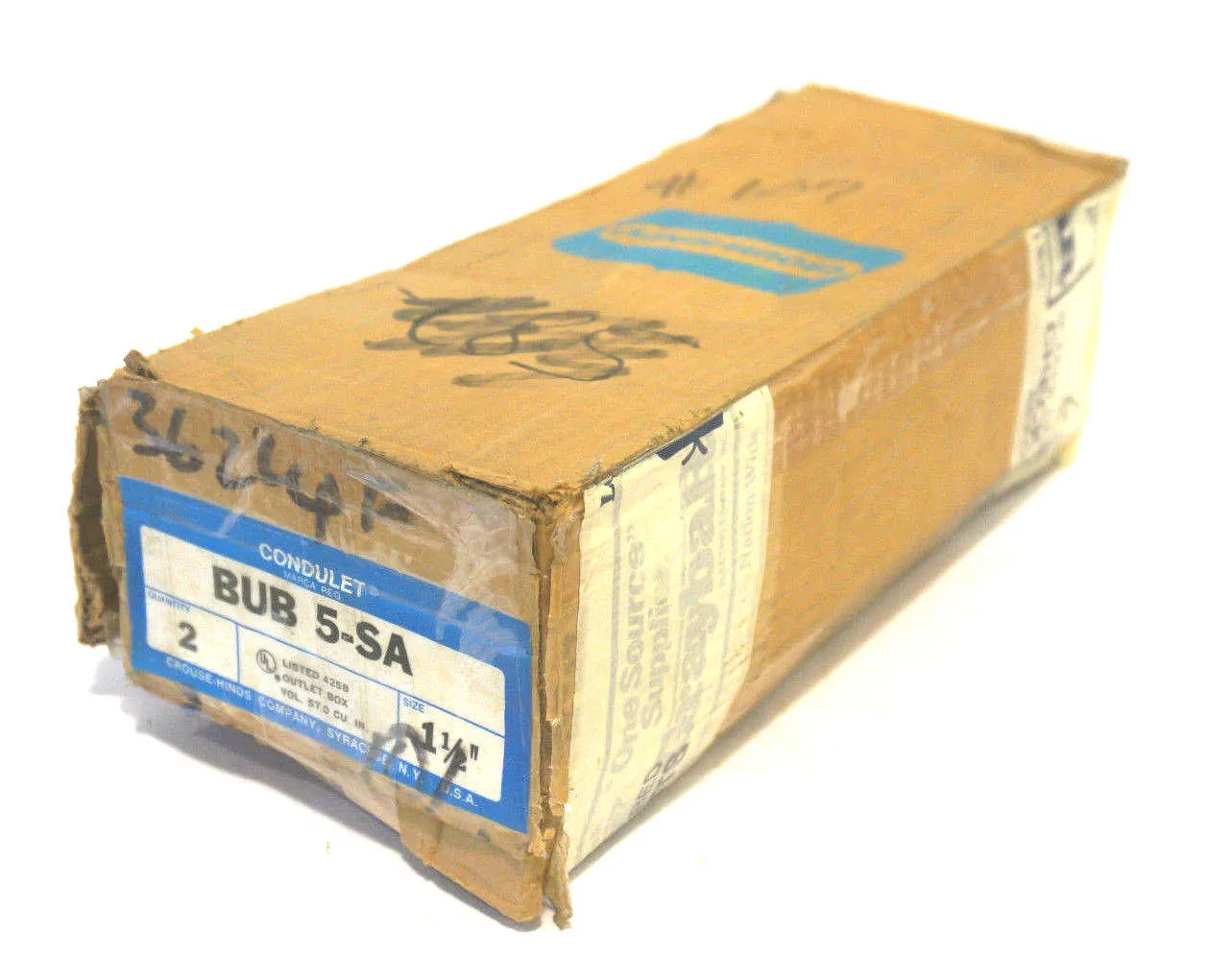 2 NEW CROUSE HINDS BUB 5-SA CONDUIT BODY BUB5SA 1 1/2''