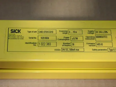 New | in-Stock SICK C4K50703CCXX0B KIT Light Curtains & Grids Ohio US | HGR 24 #1187096