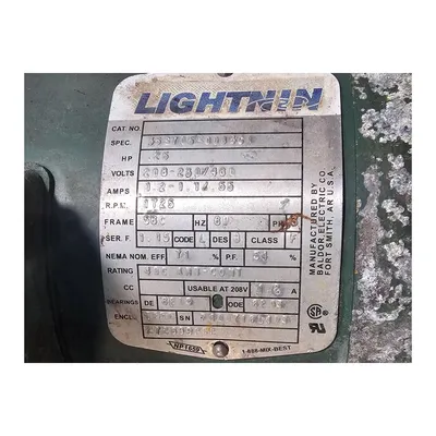 Used 80 Gal Stainless Steel Mix Tank w/ Lightnin Mixer X1Q25