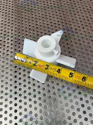 NEW CHEMGLASS CG-2095-02 PTFE AGITATOR FOUR BLADE, 5" FITS 19MM SHAFT 45° IMPELLER