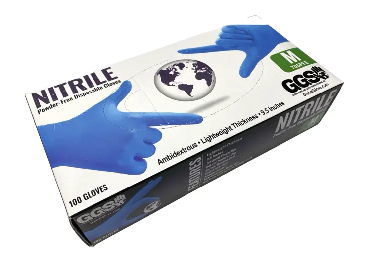 New | in-Stock GLOBAL GLOVE & SAFETY NITRILE POWDER-FREE DISPOSABLE GLOVES PKG OF 100 Apparel, Gloves, Lab Coats | Maverick Industrial Sales #1102496