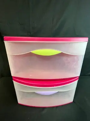 Sterilite and Rubbermaid Plastic Storage Drawers and Bin Set