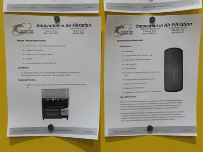 Used CLEAN AIR AMERICA _UNKNOWN_ Filtration Equipment Indiana US | Arrow Industrial #618158