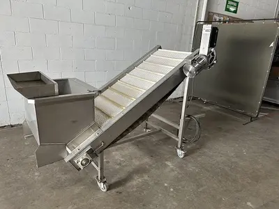 Incline Conveyor with Hopper