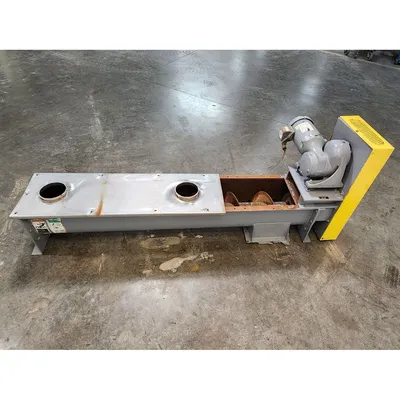Used 9" Dia x 5'-8" Long Carbon Steel Screw Conveyor Auger Feeder