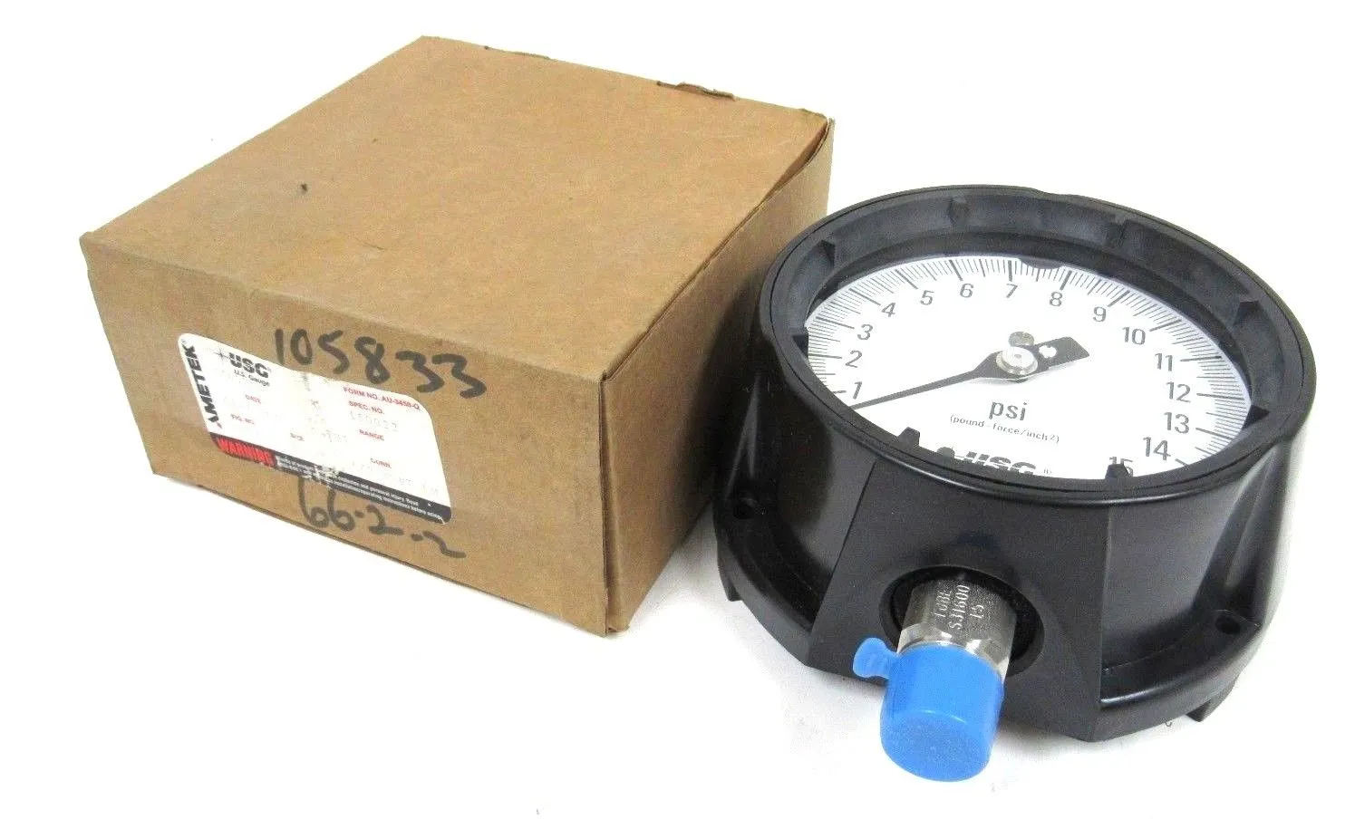 NEW AMETEK 150022X GAUGE 4-1/2" 1/2 ANPT LM