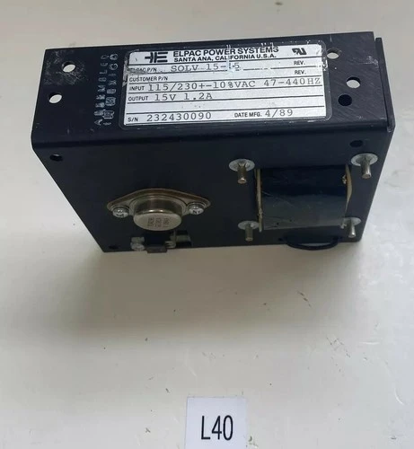 Used Elpac Power Systems SOLV 15-24 W/OVP Power Supplies Indiana US | J&J Industrial Supply #525120