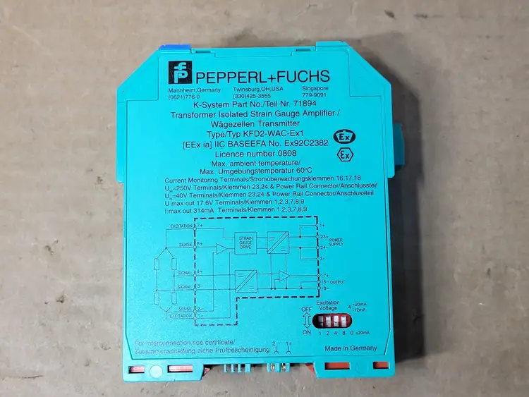 Used PEPPERL+FUCHS KFD2-WAC-EX1 Processing (misc) British Columbia CA | Lenmark #837424