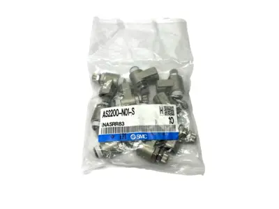 NEW SMC PNEUMATIC SPEED CONTROL VALVE 1/8" NPT PACKAGE OF 10