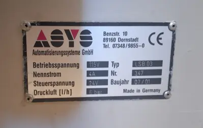USED 2007 ASYS LSB 03