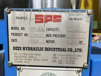 USED 2001 DEES DEES HP-200 PRESS