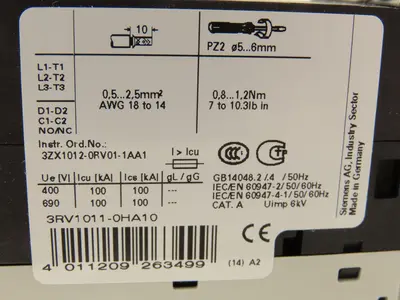 Siemens Circuit Breaker 3-Pole 0.55-0.8A Motor Starter Protection Lot Of 3