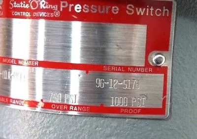 NEW STATIC O RING 4L-K45-N4-B1A-PKTT PRESSURE SWITCH 4LK45N4B1APKTT