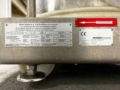 Rousselet Robatel RC-40 VXKSAR gas-tight perforate basket centrifuge, Hastelloy C-22.