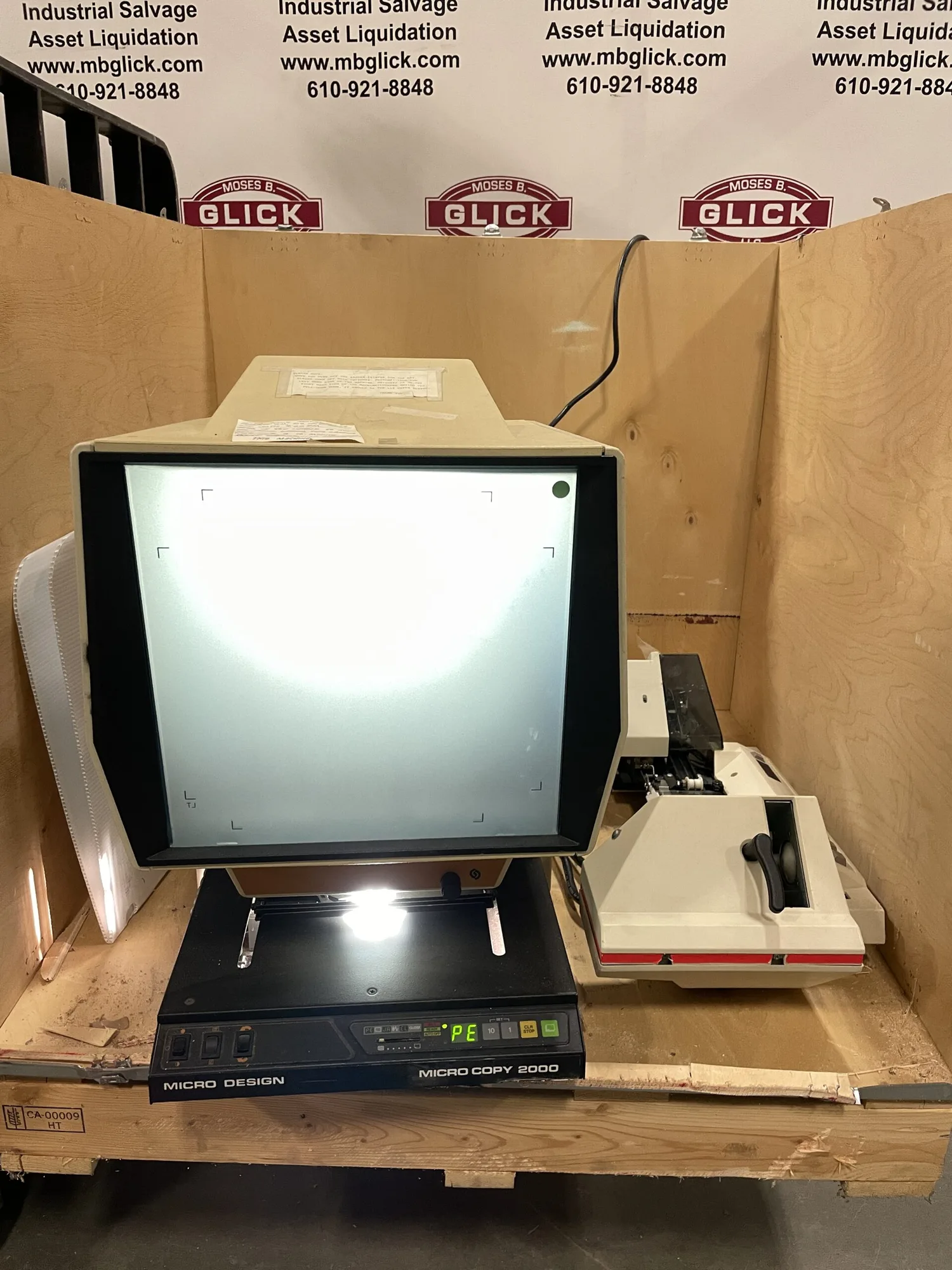 Micro Design MC-1000 Micro-Copy 2000 Microfilm/Microfiche Reader / Viewer