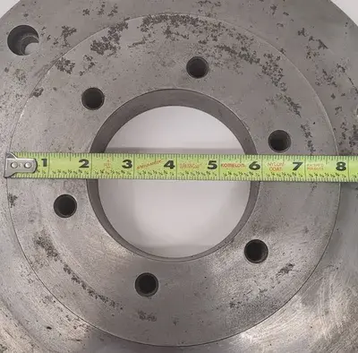 LATHE CHUCK BACK PLATE – 12-1/2IN OD, 4IN CENTER HOLE, 2IN THICKNESS