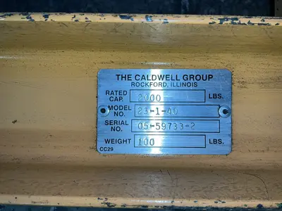 Used CALDWELL 23140 Material Handling (misc) Ohio US | HGR 24 #1518006