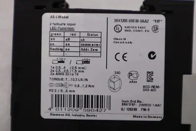 Siemens 3RK1205-0BE00-0AA2 Safety Relay STOCK H1494A