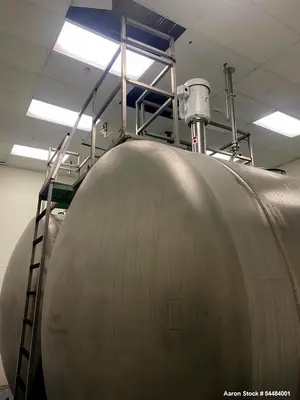 Used Trinity Industries 4,500 Gallon Stainless Steel Holding Tank | Admix Rotosolver High Shear Mixing System