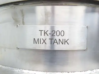 Avins Direct Steam 100 Gallon Mixing Tank 1/3Hp Lightnin Mixer Food Grade SS