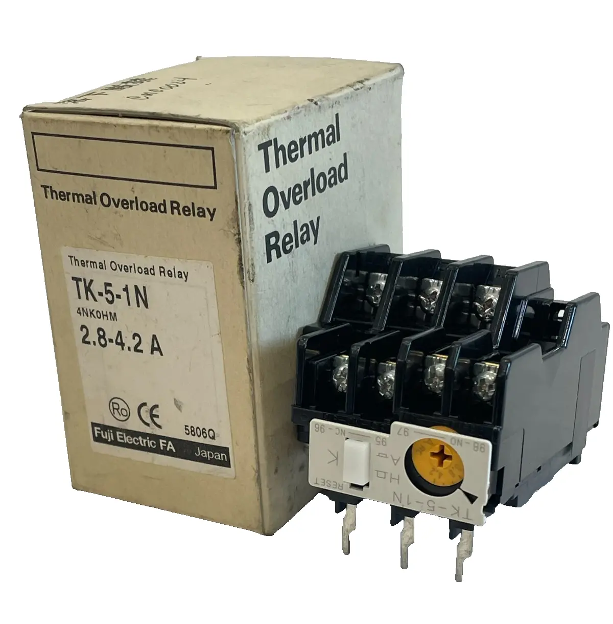 NEW FUJI ELECTRIC 4NK0HM THERMALOVERLOAD RELAY TK-5-1N 2.8-4.2A