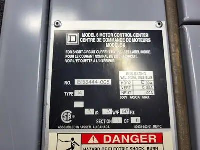 USED SQUARE D MODEL 6