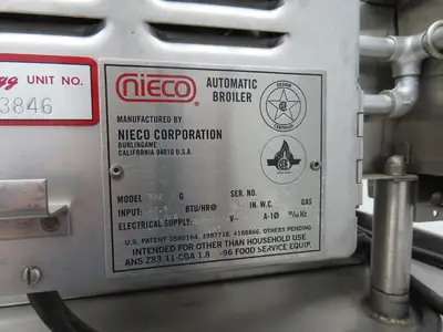 Nieco 922 Burger King Automatic Broiler Gas Kitchen Return Flow Hatco Glo Ray