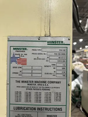 USED MINSTER P2H-100