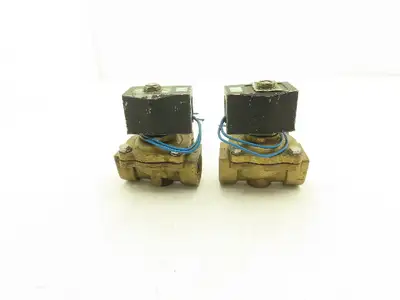 NCD AD12-25 Brass Solenoid Valve 2-Way 1"NPT 115V Normally Open Lot of 2