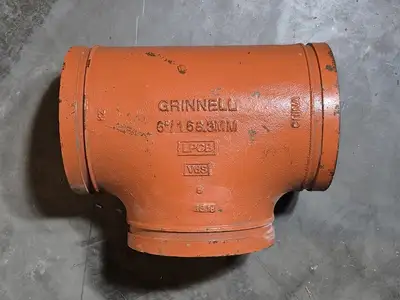 6" Grooved End Tee Pipe Fitting, Fig 519S